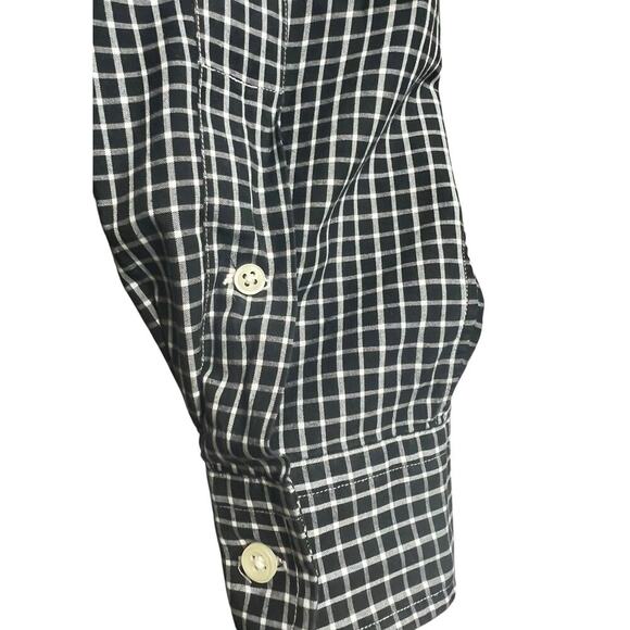 Ralph Lauren Custom Fit Black White Checks Medium Men's Button Up - Picture 7 of 10